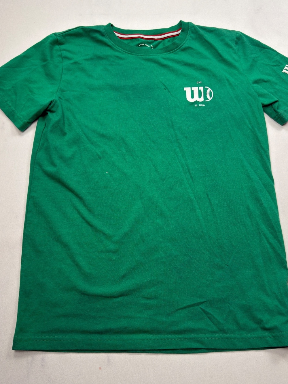 Wilson T-Shirt Green Baseball Logo - Boys XL